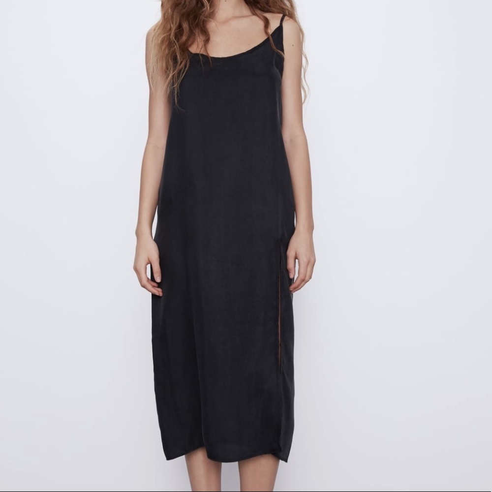 Zara Midi Slip Dress w/Slit